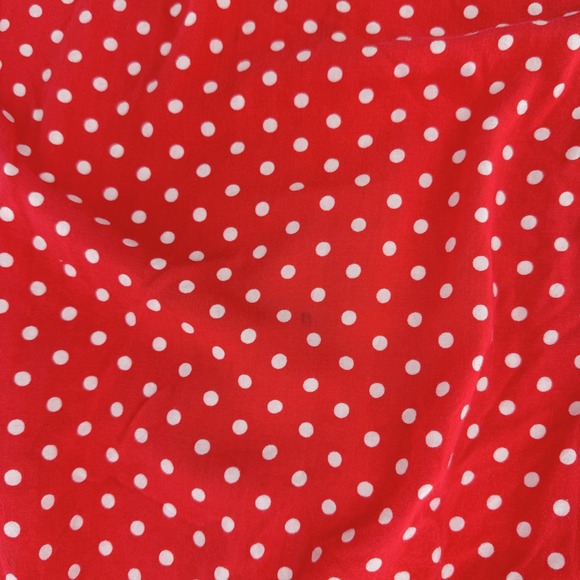 Suzanne Betro Plus Size Red White Polka Dot Roll Tab Boho Blouse Top 4x See Pics - Picture 10 of 12
